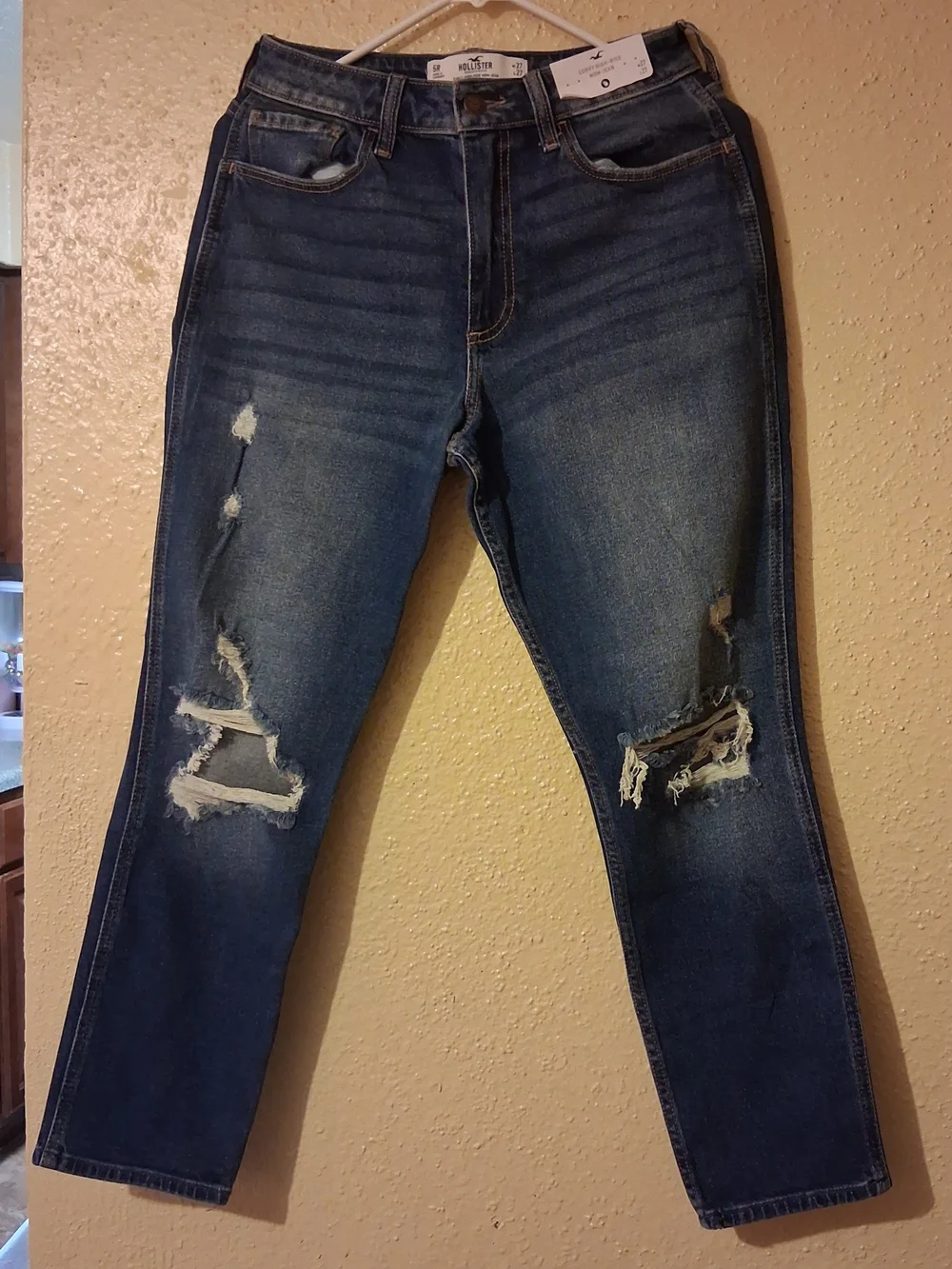Women's Distressed Blue Jeans
